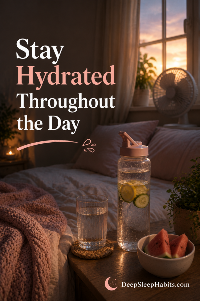 hard to sleep in hot weather - Stay Hydrated Throughout the Day