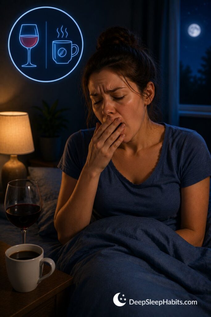 waking up with a dry mouth – alcohol or caffeine before bed