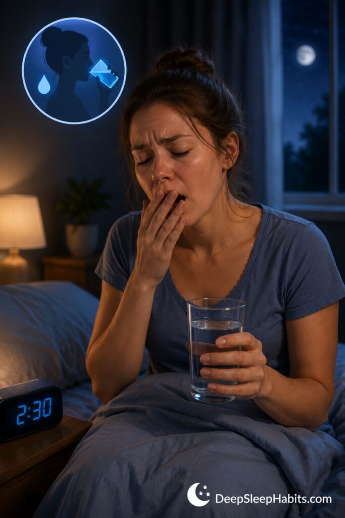 waking up with a dry mouth – dehydration