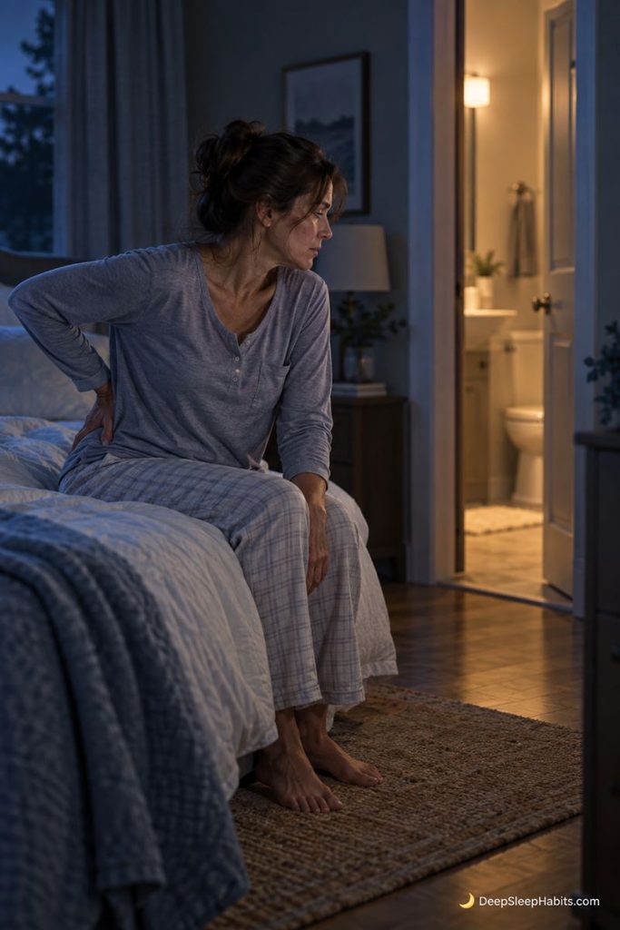 why do i keep waking up at night - physical discomfort or bathroom needs may wake you up
