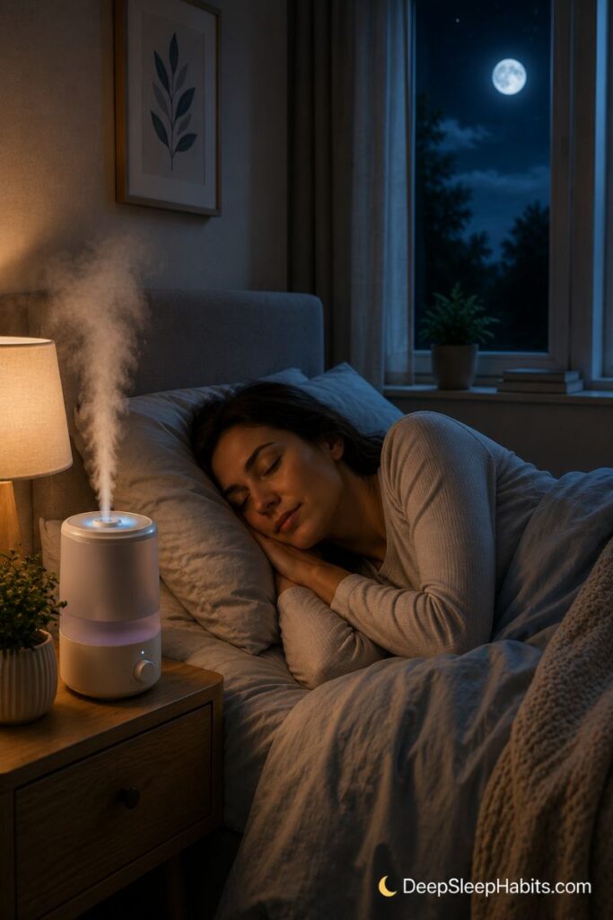 trouble breathing at night - Dry bedroom air make it harder to breathe