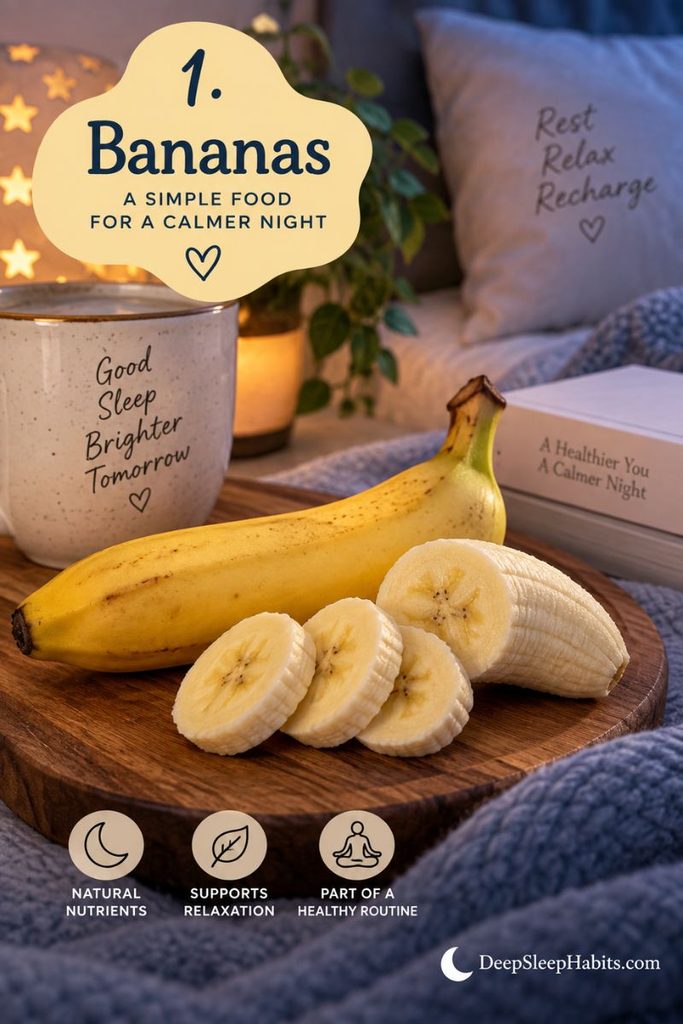 foods and drinks for better sleep - Bananas