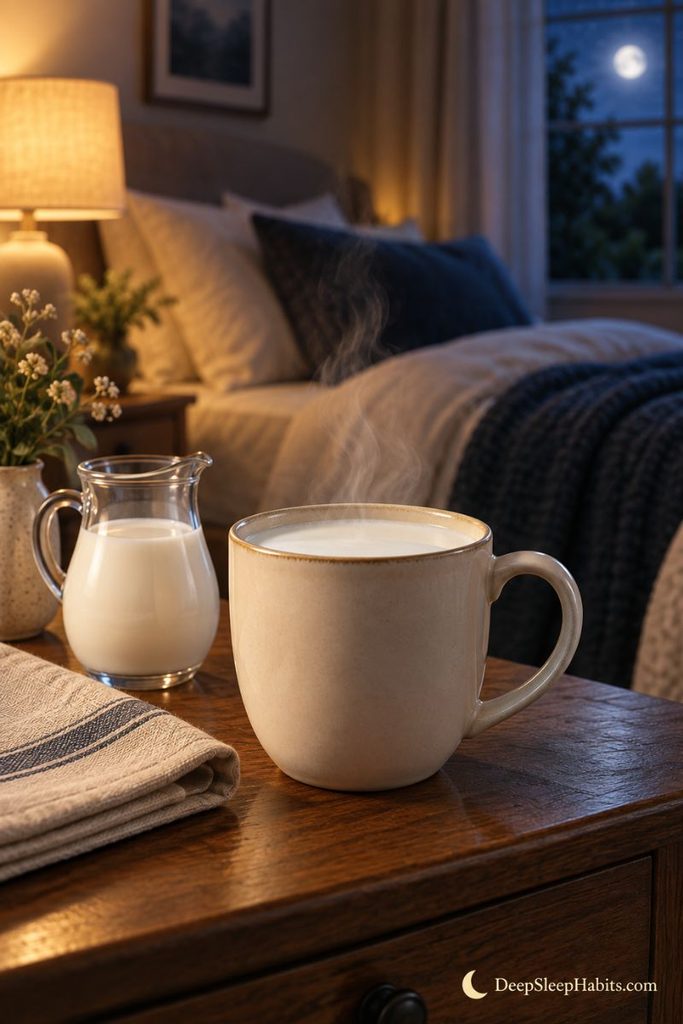 nighttime drinks for sleep - warm milk