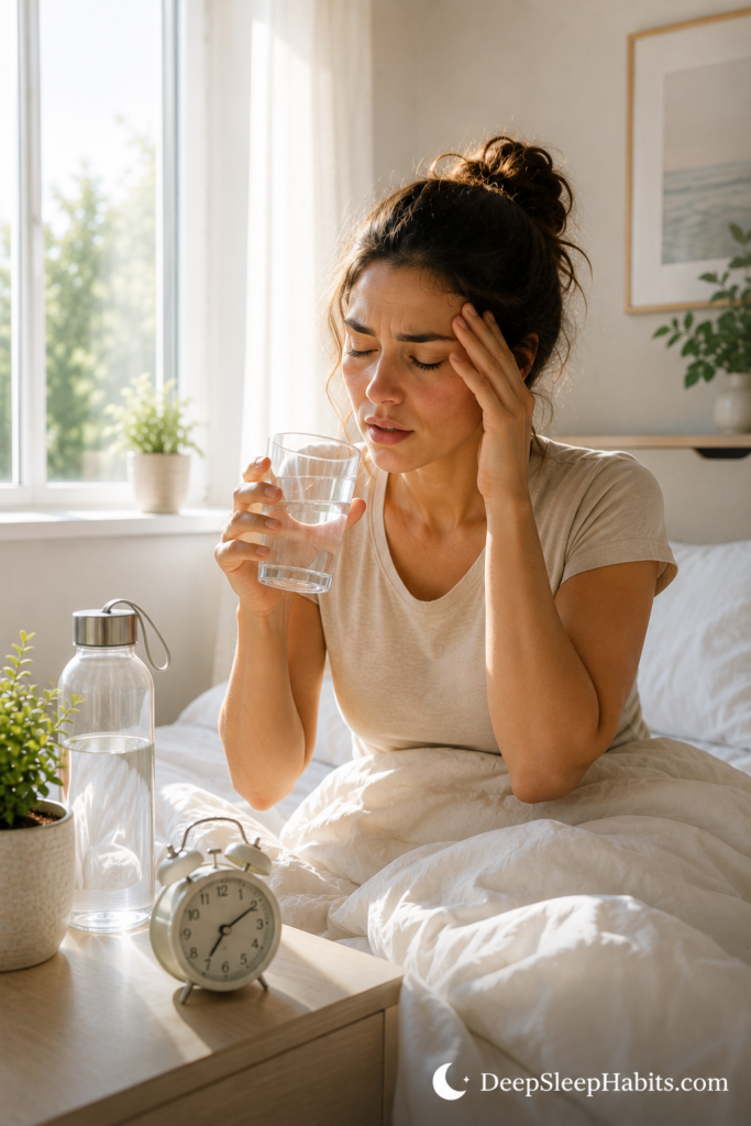 waking up feeling dizzy due to - Dehydration