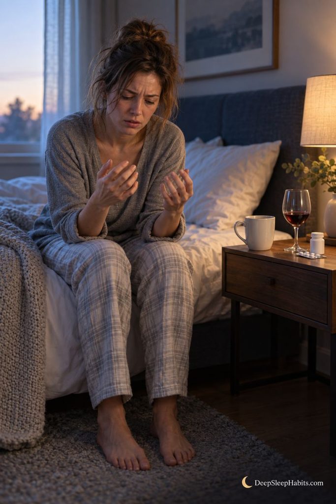 why do i wake up feeling shaky - caffeine, alcohol, or certain medications may play a role