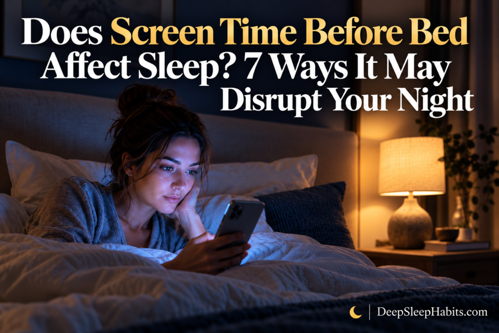 does screen time before bed affect your sleep
